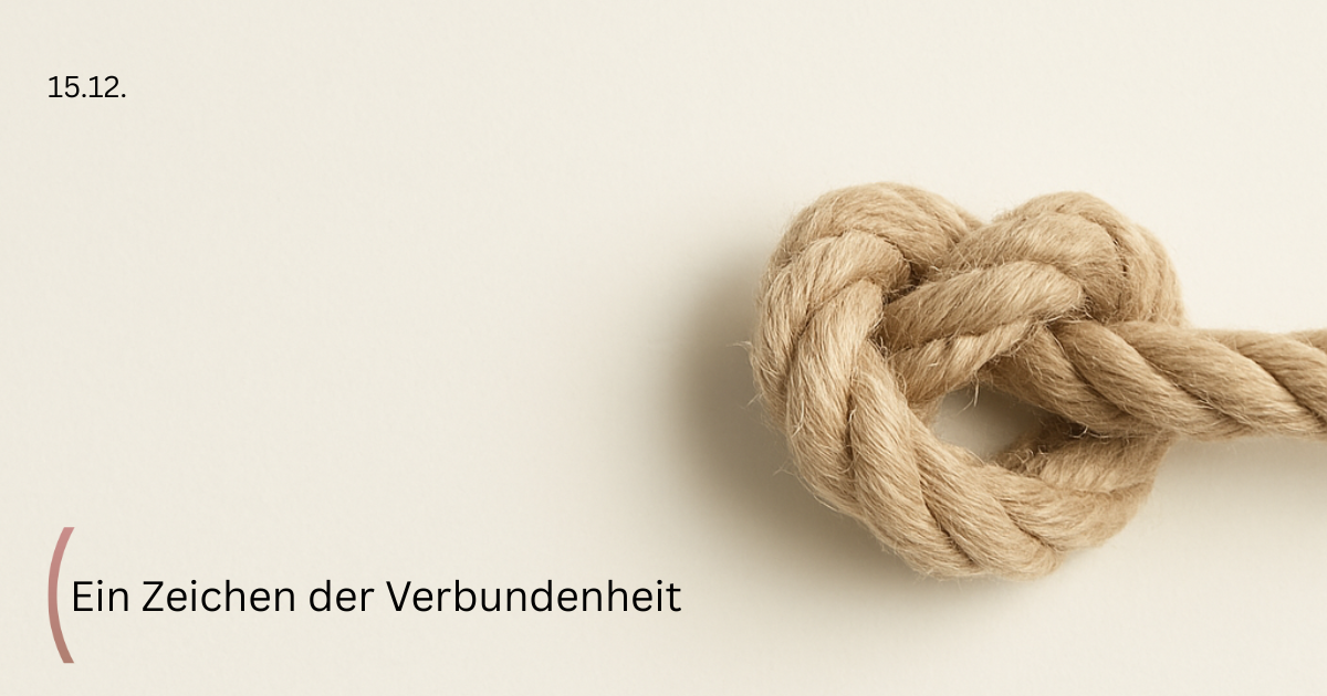 Knoten in einem Seil als Zeichen der Verbundenheit