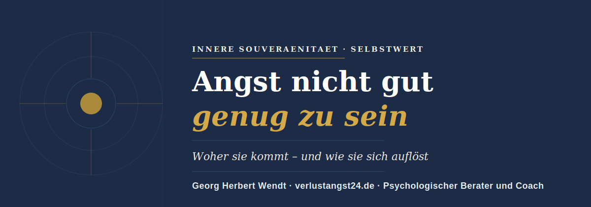 Angst nicht gut genug zu sein – Georg Herbert Wendt