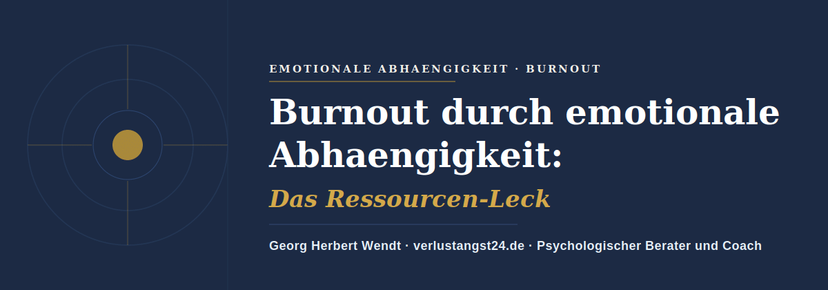 Burnout durch emotionale Abhängigkeit: Das Ressourcen-Leck – Georg Herbert Wendt
